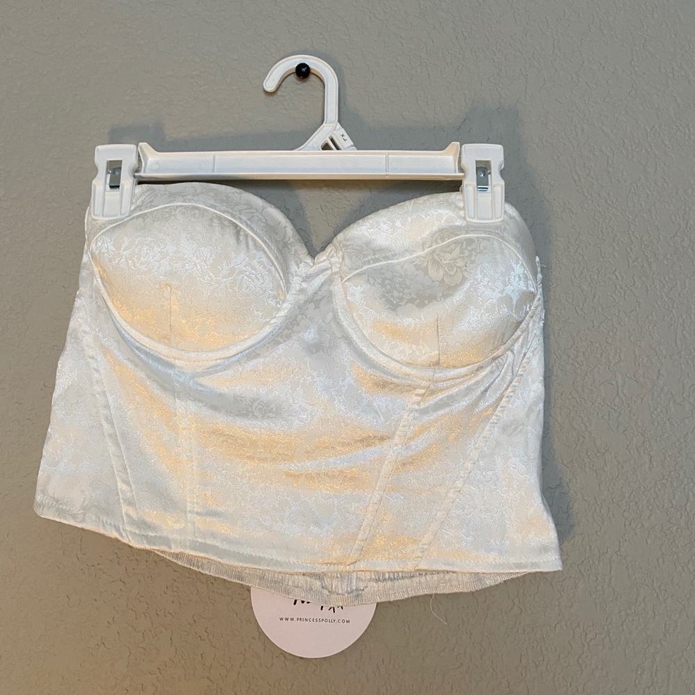 White bustier princess polly new with tags size 12